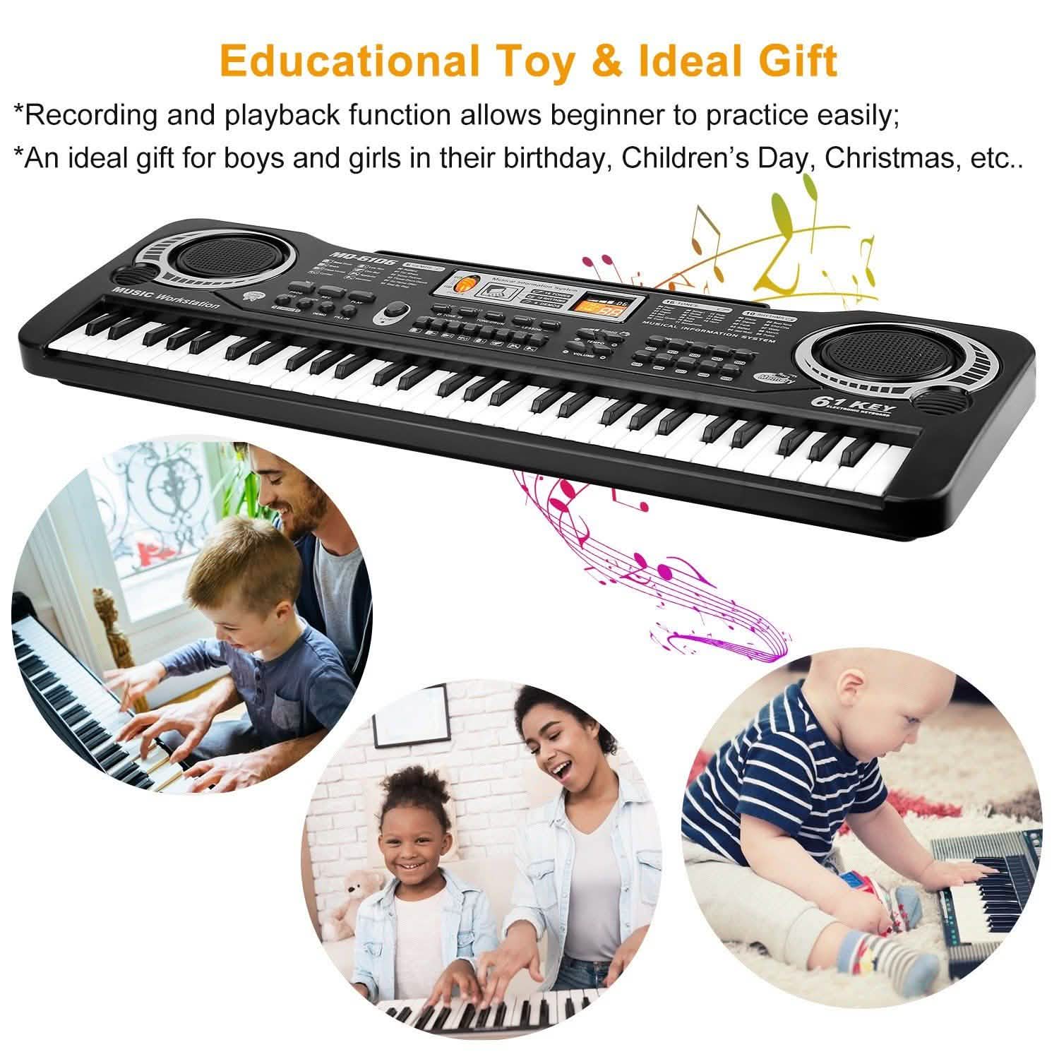 61-Key Electronic Keyboard — Beginner to Intermediate