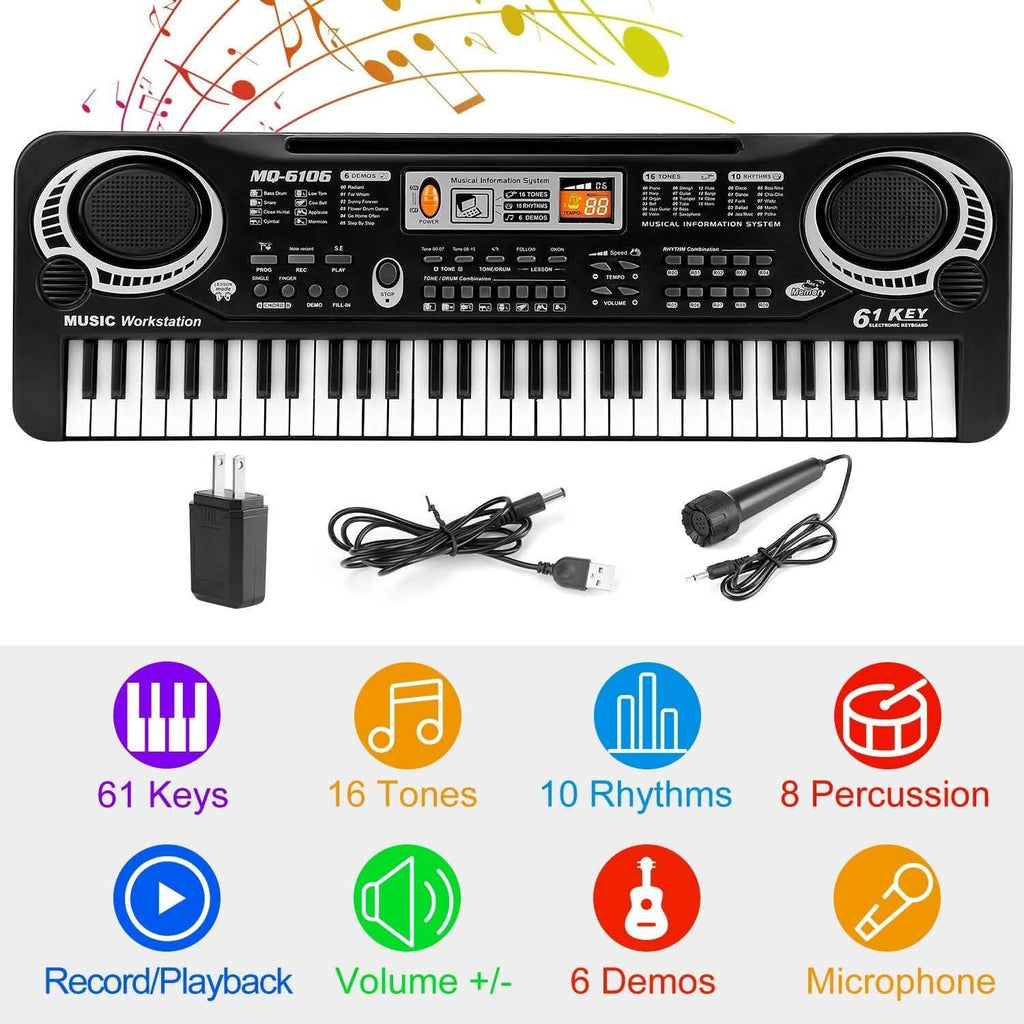 61-Key Electronic Keyboard — Beginner to Intermediate