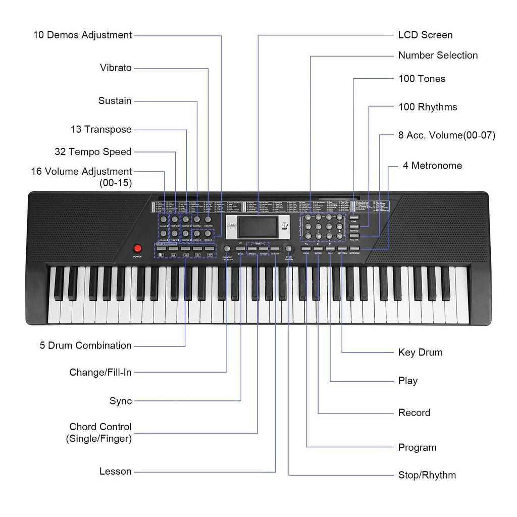 61-Key Digital Piano — Advanced Features & Touch Response