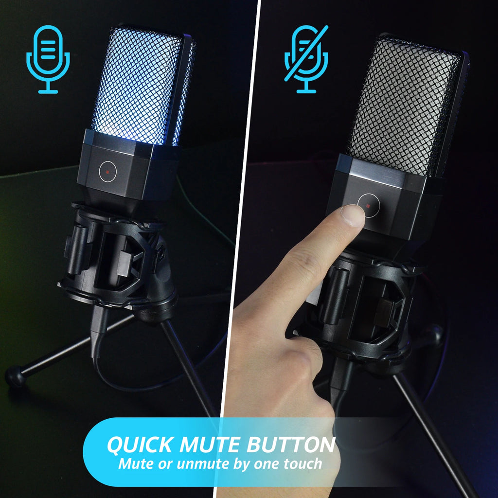 Pro USB Condenser Microphone Kit — Studio & Streaming