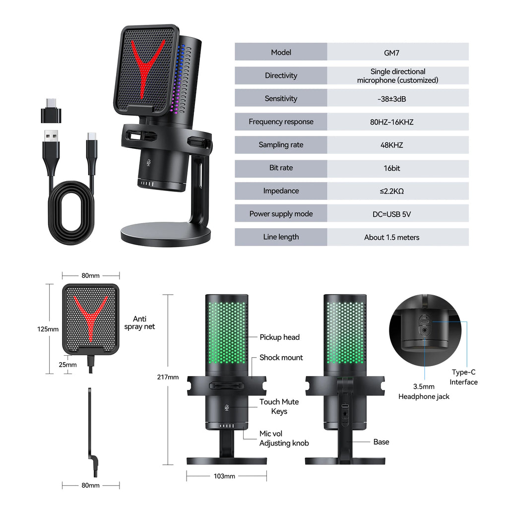 Pro USB Condenser Microphone Kit — Studio & Streaming