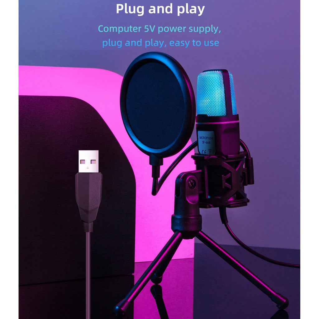 Pro USB Condenser Microphone Kit — Studio & Streaming