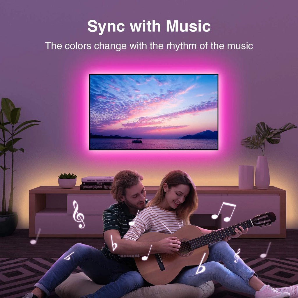 RGB LED Strip Lights — Music Sync with Remote Control