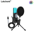 USB Podcast Microphone with Tripod Stand & Pop Filter