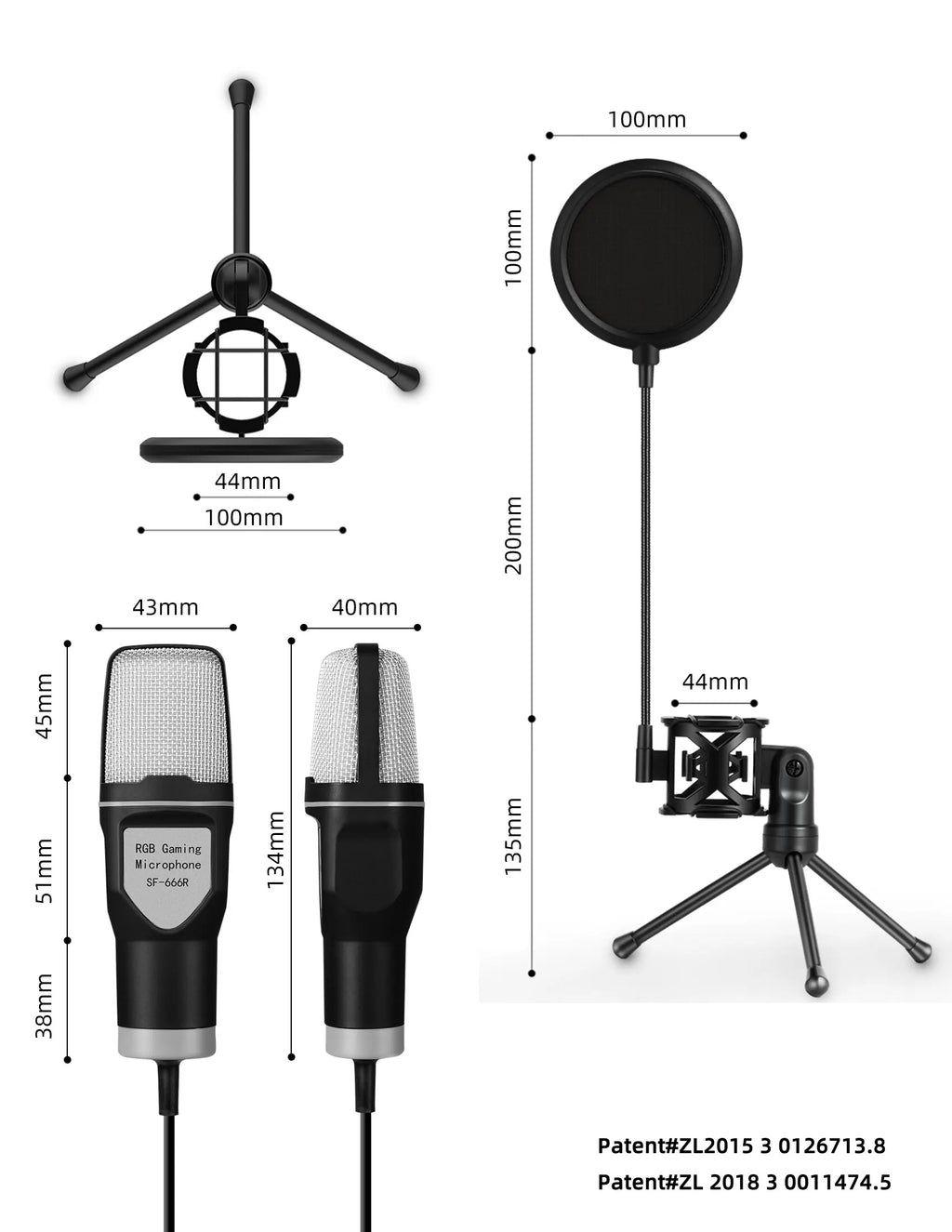 Pro USB Condenser Microphone Kit — Studio & Streaming