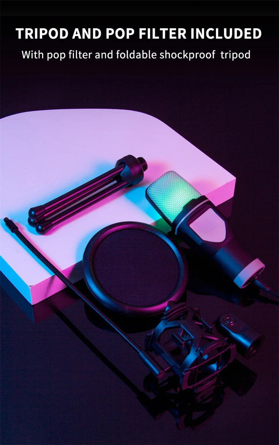 RGB Gaming Microphone — USB Plug & Play