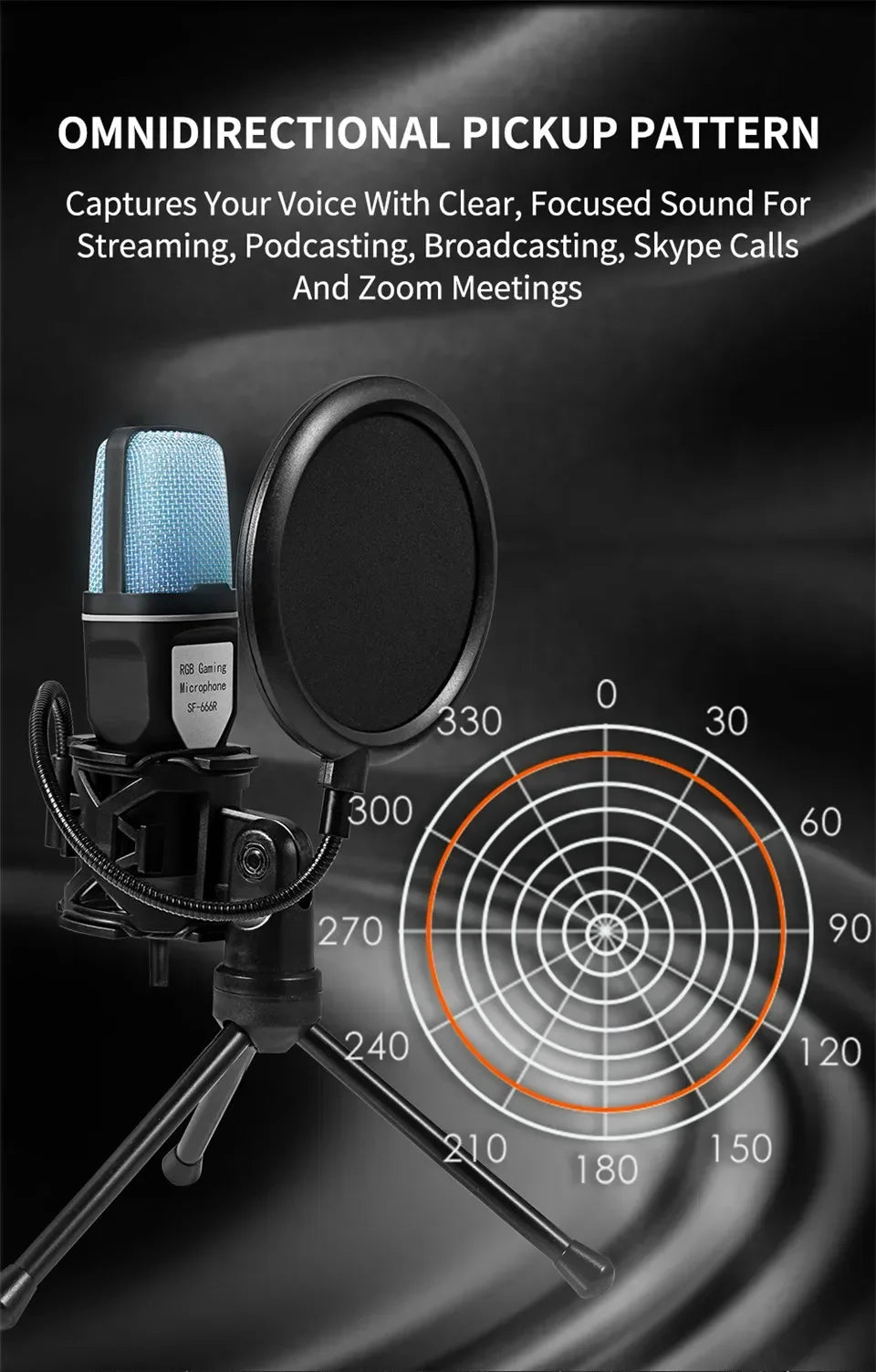 RGB Gaming Microphone — USB Plug & Play