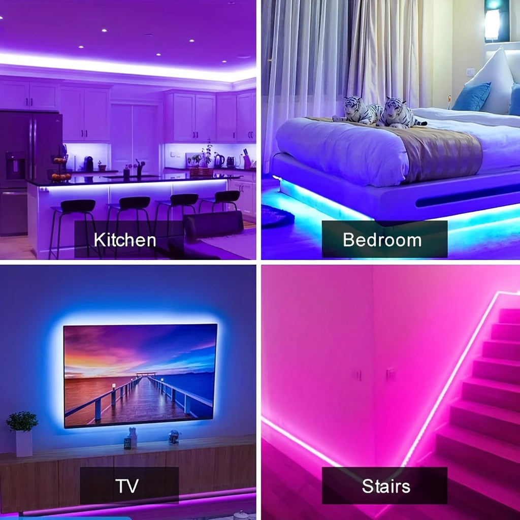 RGB LED Strip Lights — Music Sync with Remote Control