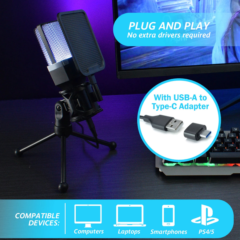 Pro USB Condenser Microphone Kit — Studio & Streaming
