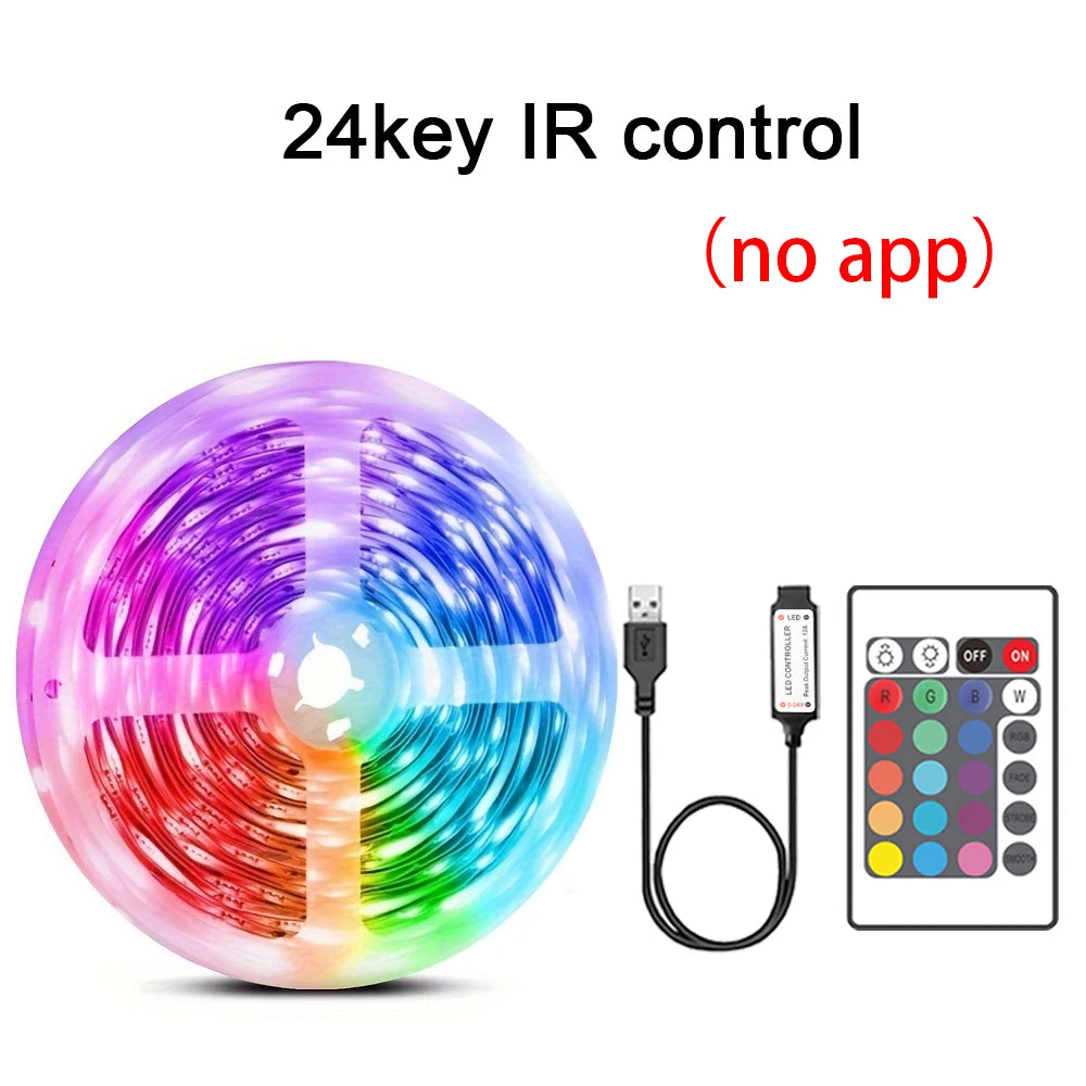 RGB LED Strip Lights — Music Sync with Remote Control