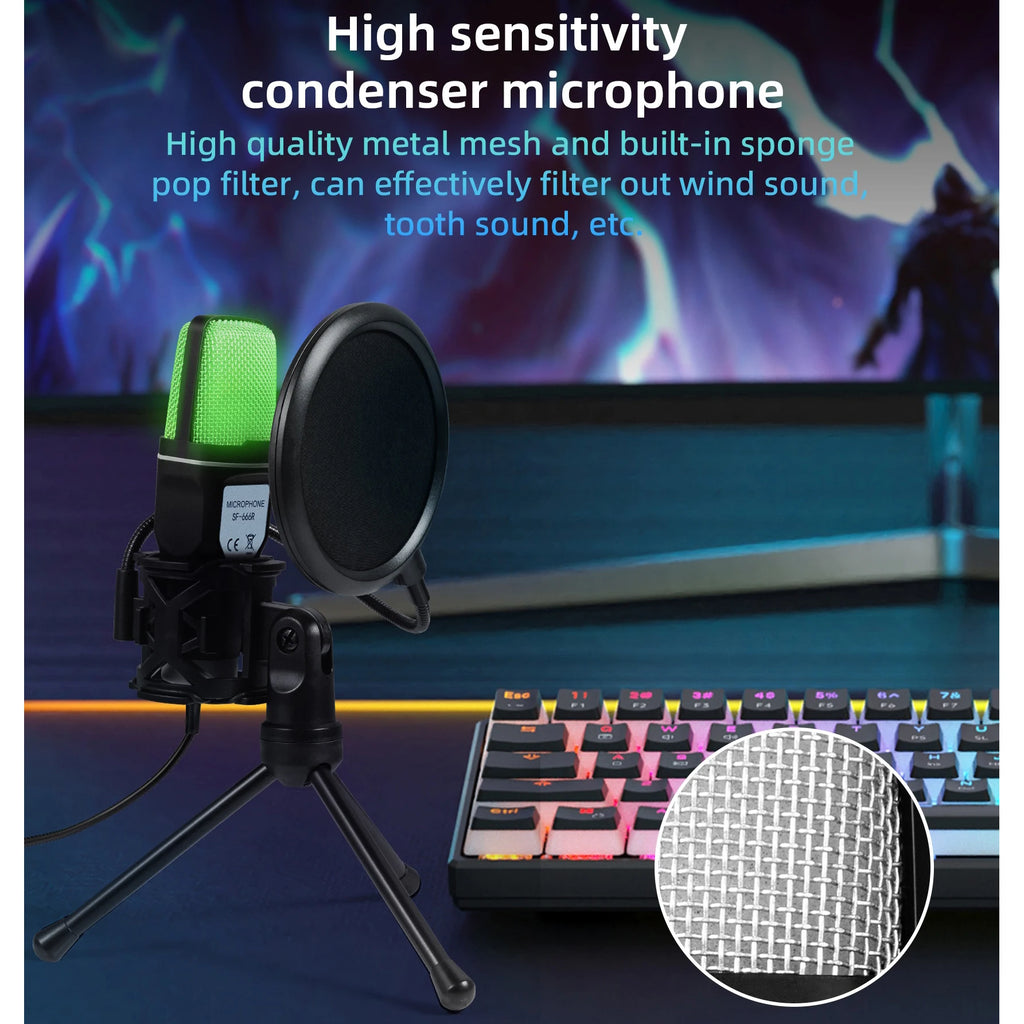 Pro USB Condenser Microphone Kit — Studio & Streaming