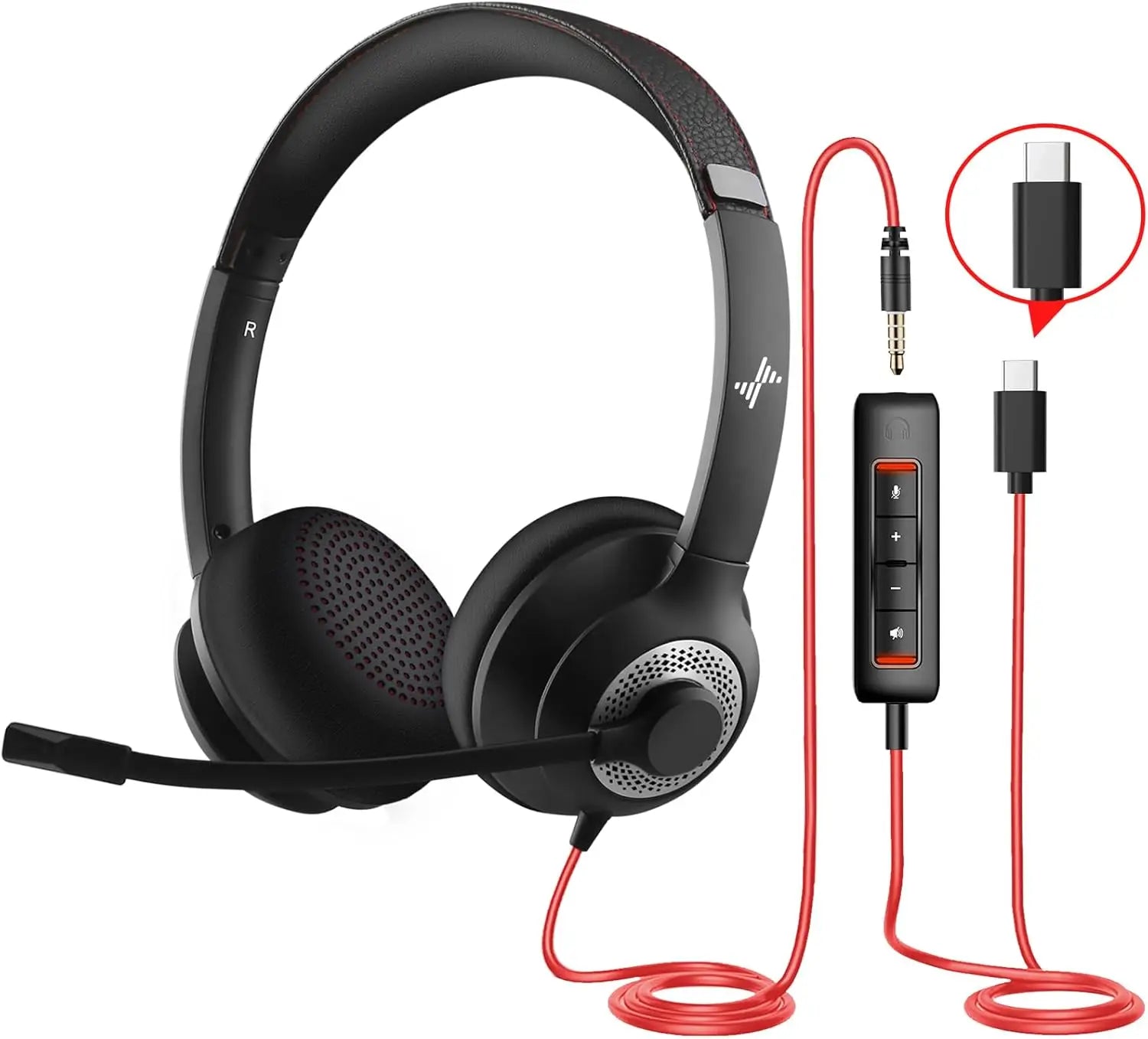 USB Headset with Noise-Cancelling Mic — Office & Gaming
