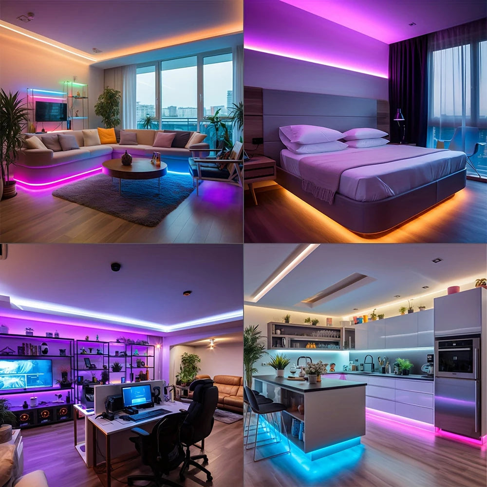 RGB LED Strip Lights — Music Sync with Remote Control