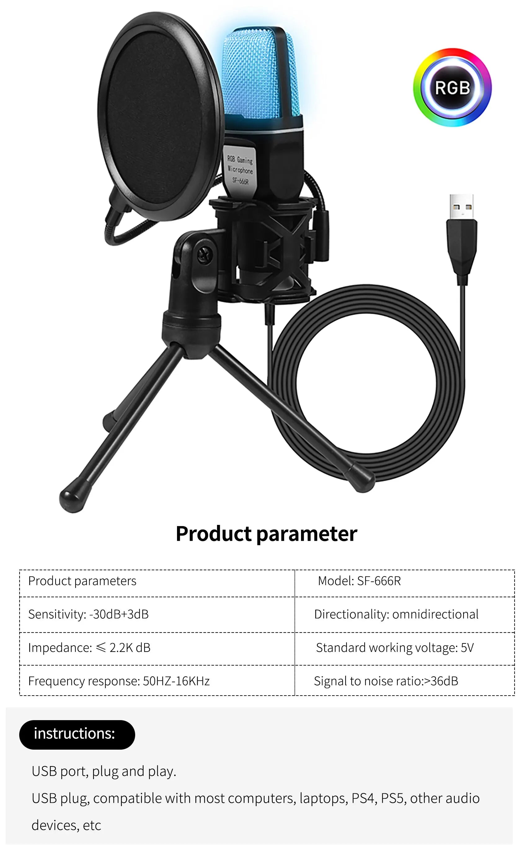 Pro USB Condenser Microphone Kit — Studio & Streaming