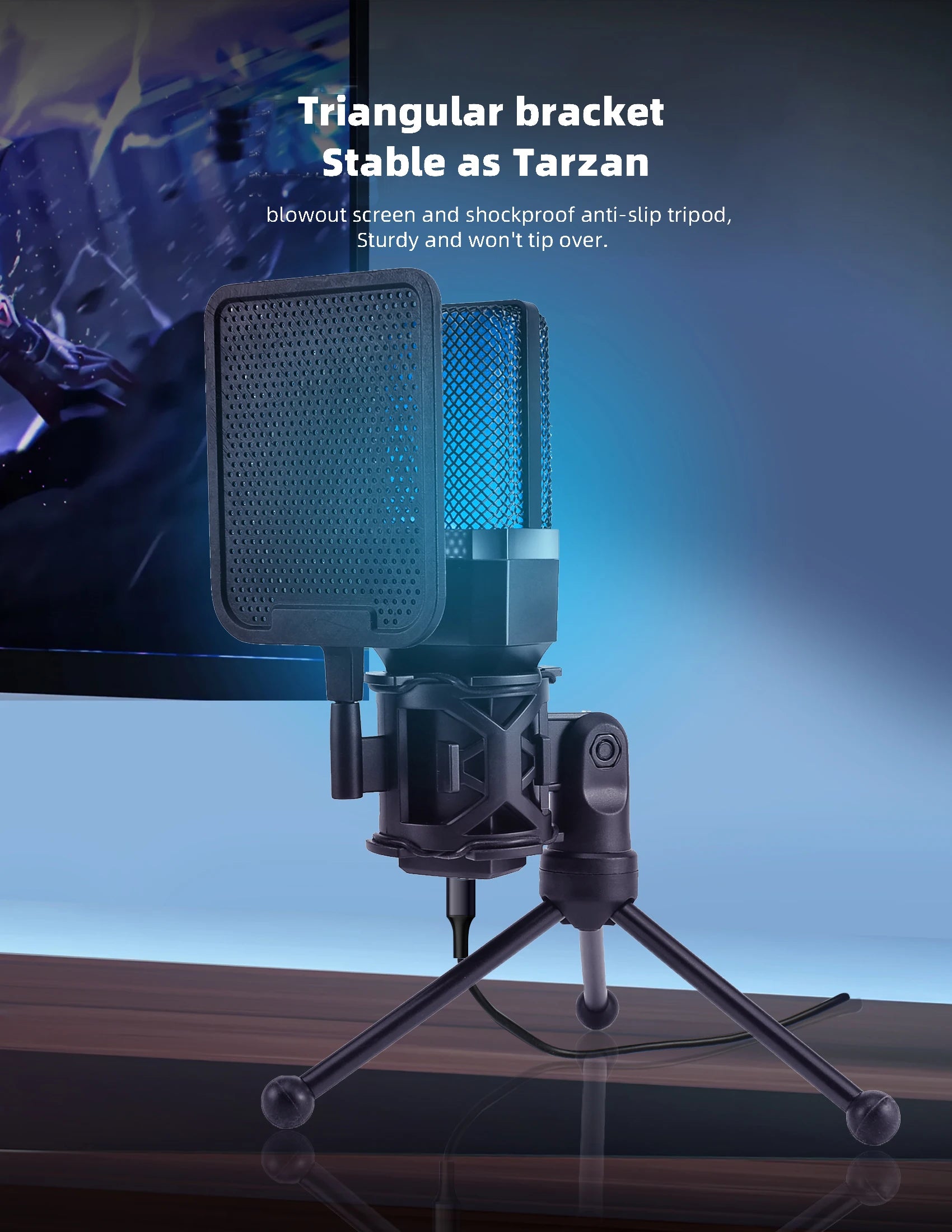 Pro USB Condenser Microphone Kit — Studio & Streaming