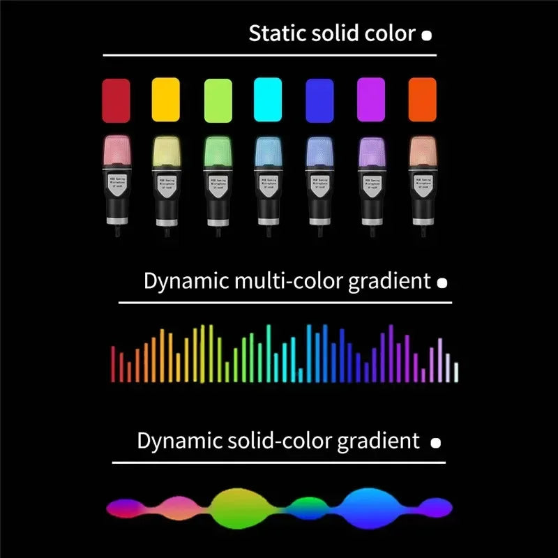 RGB Gaming Microphone — USB Plug & Play
