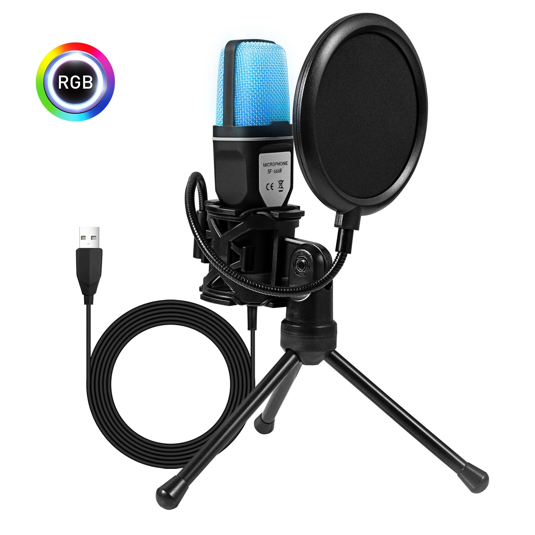 Pro USB Condenser Microphone Kit — Studio & Streaming