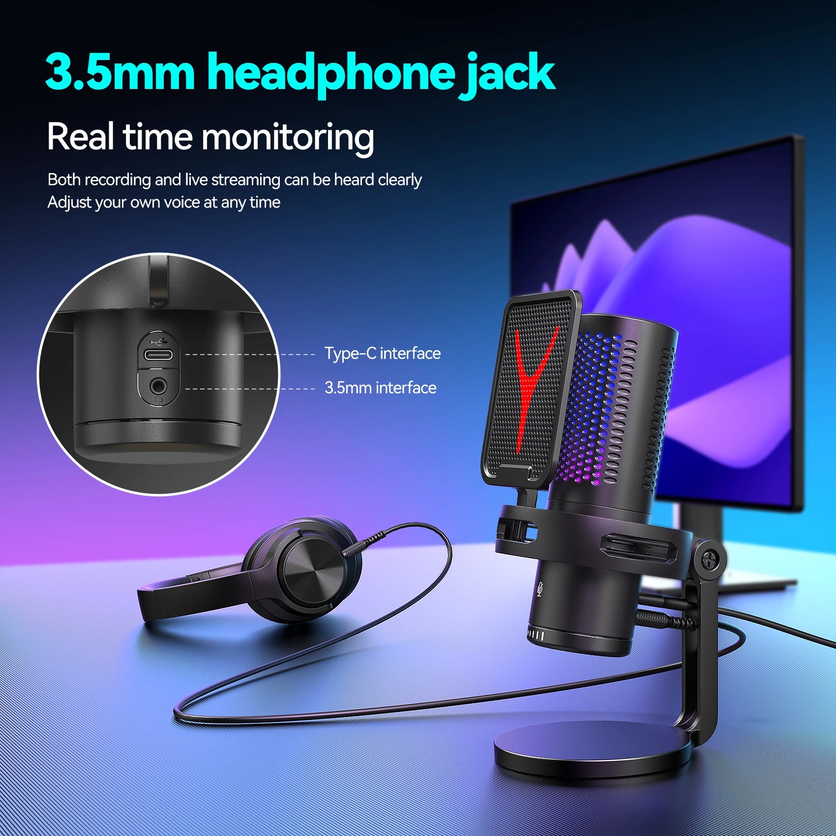 Pro USB Condenser Microphone Kit — Studio & Streaming
