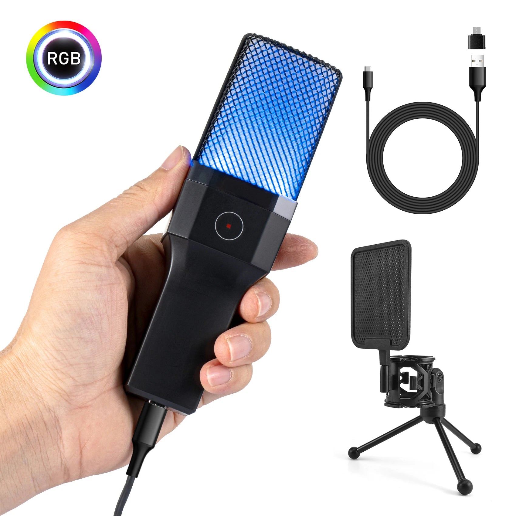 Pro USB Condenser Microphone Kit — Studio & Streaming