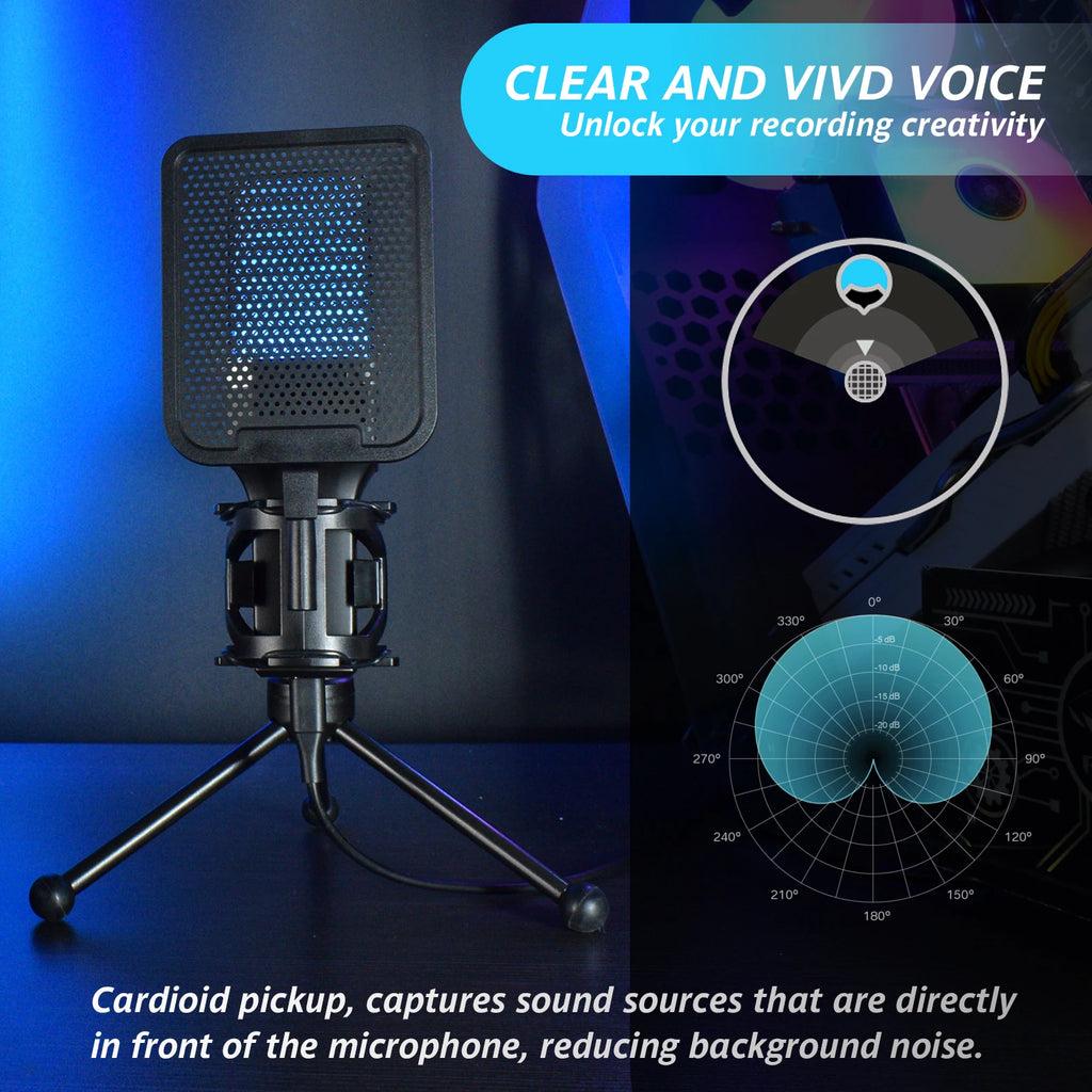 Pro USB Condenser Microphone Kit — Studio & Streaming