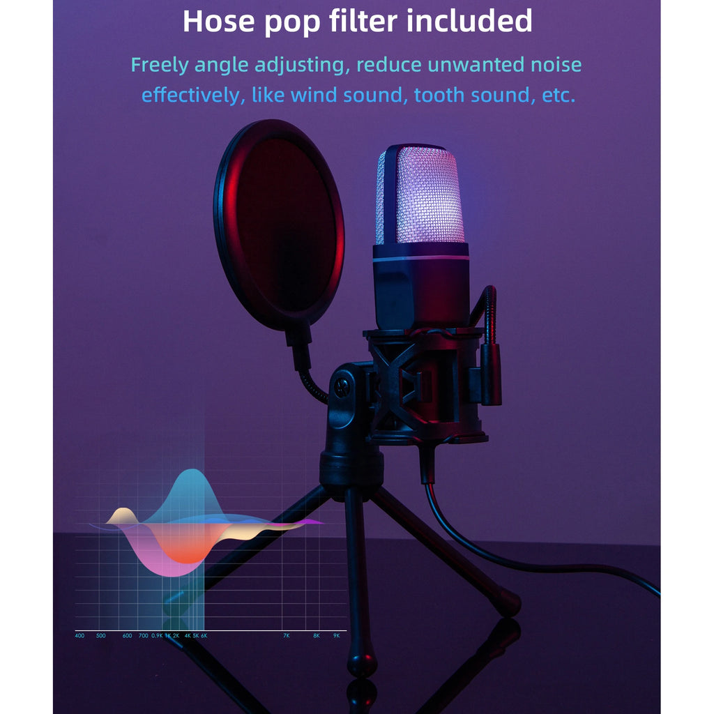Pro USB Condenser Microphone Kit — Studio & Streaming