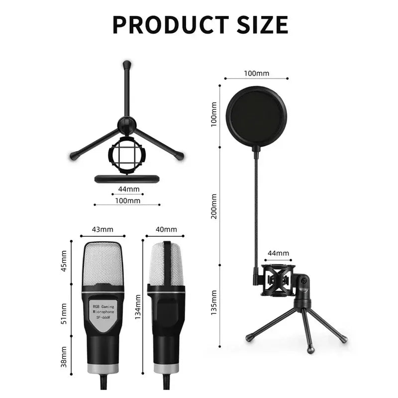 RGB Gaming Microphone — USB Plug & Play